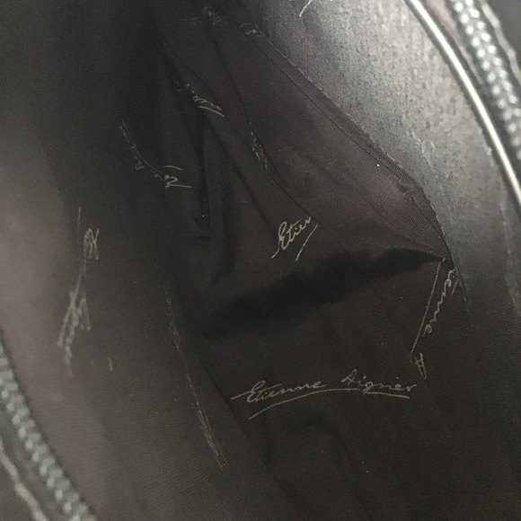 Vintage Designer Etienne Aigner Black Soft Leather Shoulder Handbag - Picture 8 of 8